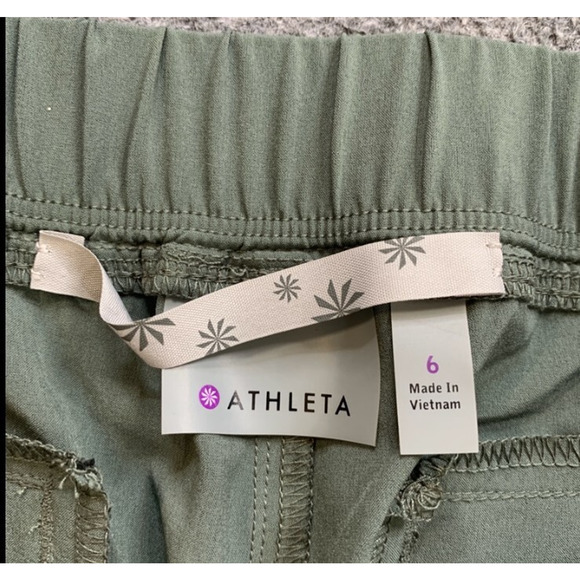 Athleta Pants Womens 6 Ivy Aspire Ankle Mid Rise Semi Fitted Tapered Cinch Leg - Picture 7 of 12